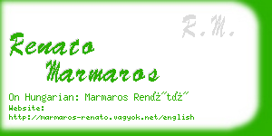 renato marmaros business card